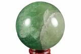 Polished Green Fluorite Sphere - Madagascar #191243-1